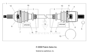 Drive Train, Front Drive Shaft - R11rc08ga/gh/fa/fh (49levshaftdrv10sdw) Schematic