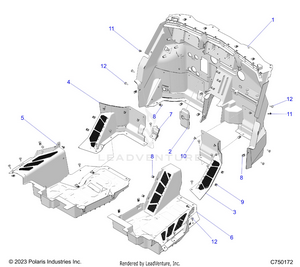 Body, Floor Panels, Front - Z25r4d2kak/bk/aj/bj/am/bm (c750172) Schematic