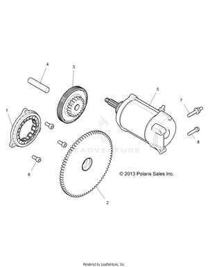 Engine, Starter - R16rge99a7/ae/av (49rgrstarter14rzr1000) Schematic