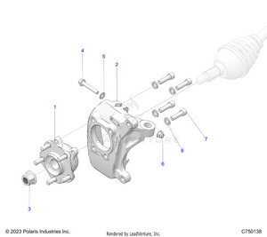 Suspension, Front Carrier And Hub - Z25r4d2kak/bk/aj/bj/am/bm (c750138) Schematic