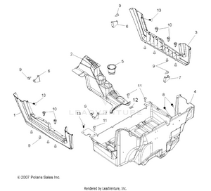 Floor And Rocker Panels (built 8/13/07 And Before) - R08vh76ad/ag (49rgrfloor08vista) Schematic
