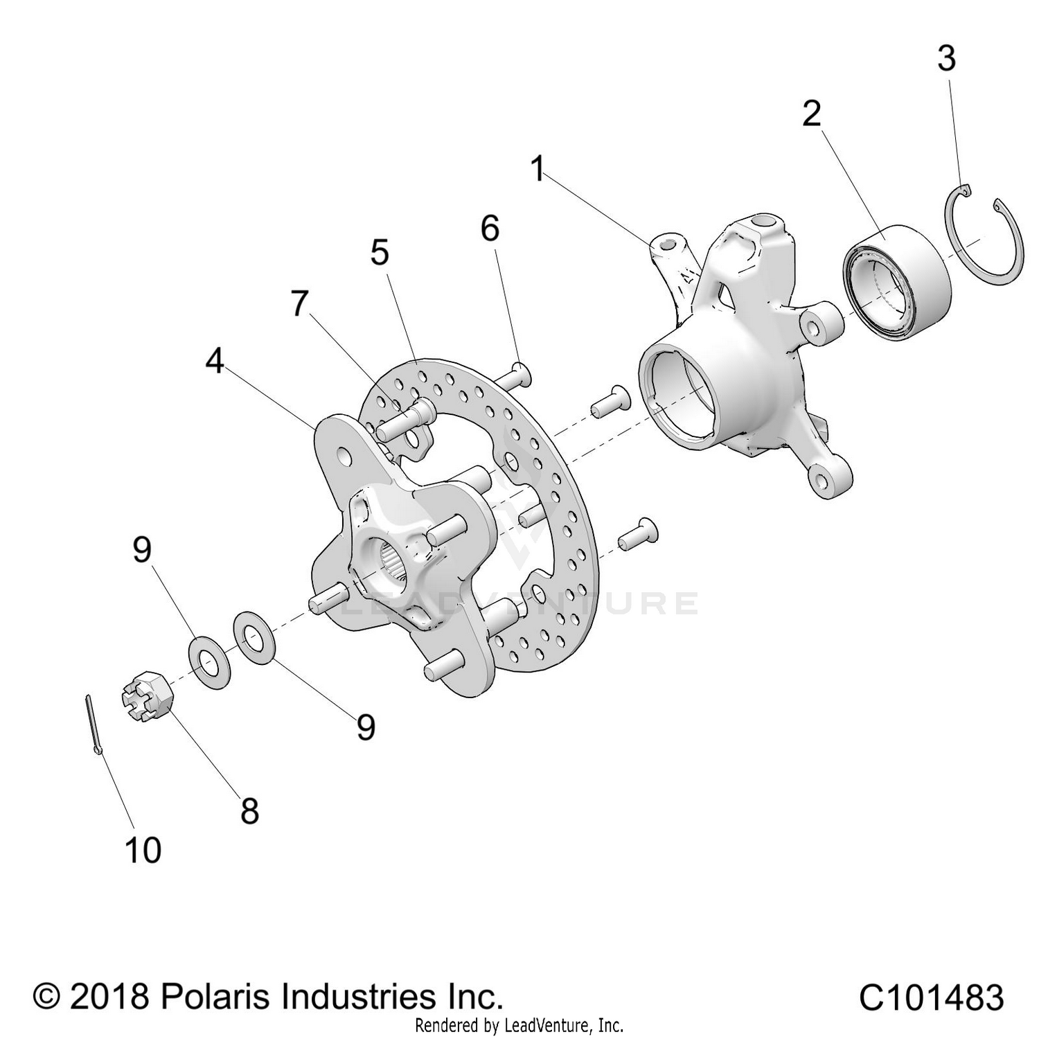 SUSPENSION, FRONT HUB and STEERING KNUCKLE- A26SGE95PB (C101483)