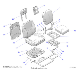 Body, Seat Asm., Passenger - R25xaw1rb9/bd/bm (c731015) Schematic