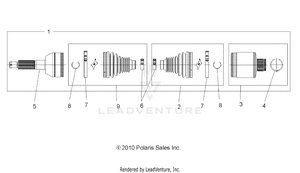 Drive Train, Rear Drive Shaft - A11mh46ax/az (49atvshaftdriverr1332935) Schematic