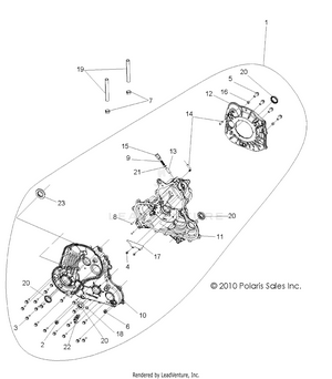 Drive Train, Main Gearcase - A12zn8efk/efo (49atvgearcase1332847) Schematic