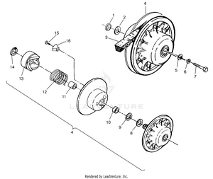 Driven Clutch Assembly Magnum 2x4 W957544 (4926852685b013) Schematic
