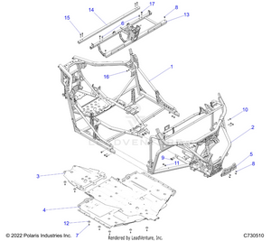 Chassis, Main Frame And Skid Plates - G23gae99a2 (c730510) Schematic