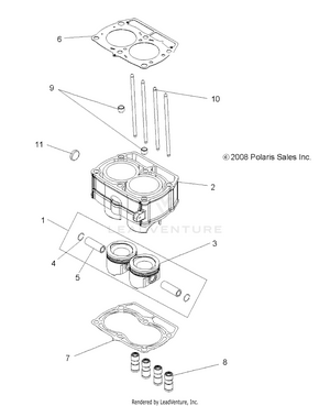 Engine, Piston And Cylinder - A09cl76aa (49atvpiston096x6) Schematic