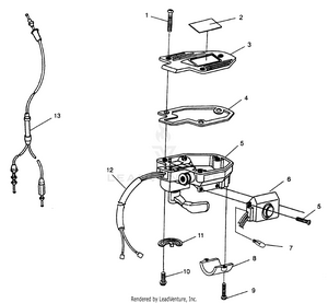 Controls - Throttle Asm./cable Scrambler W967840 (4935823582b011) Schematic