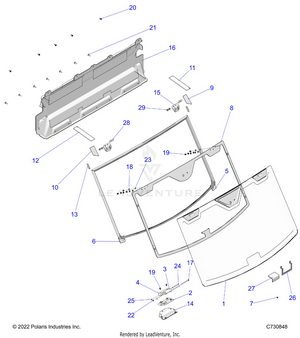 Body, Windshield, Fixed - R24rsu99aj/ak/az/a9/bj/bk/bz/b9 (c730848) Schematic