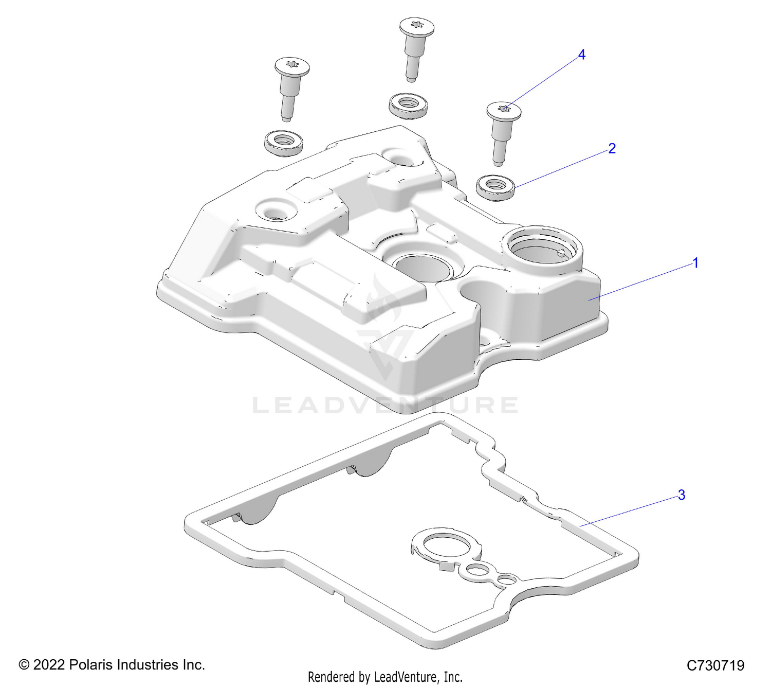 ENGINE, VALVE COVER - R26MAU57CP/EP (C730719)