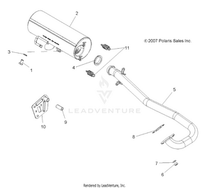 Engine, Exhaust - A09lh46aq/ax/az (49atvexhaust08sp400) Schematic