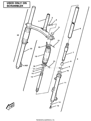 Front Fork Assembly-scrambler (4910981098020a) Schematic