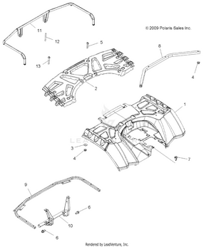Body, Rear Cab And Rear Rack - A10zx85ak/al/as/at/ax (49atvcabrr10speps550) Schematic