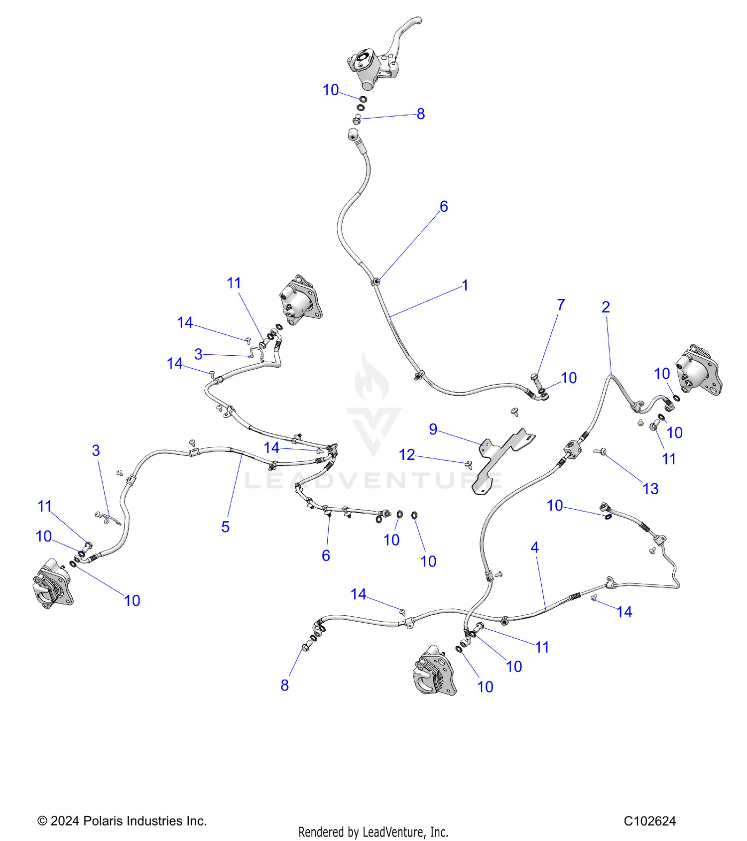 BRAKES, BRAKE LINES - A26SZE57CL/EL (C102624)
