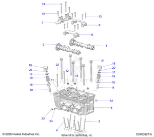 Engine, Cylinder Head And Valves Schematic