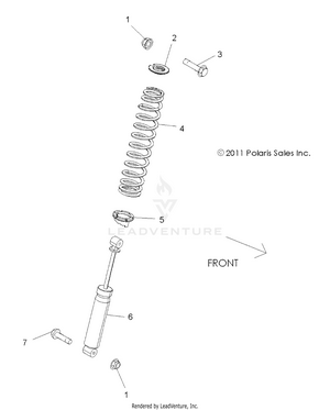 Suspension, Rear Shock Mounting - A18daa50b7 (49rgrshockmtgrr12rzr570) Schematic