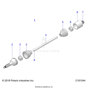 Drive Train, Rear Drive Shaft - A20sea50a1/a5/ca1/ca5 (c101544) Schematic