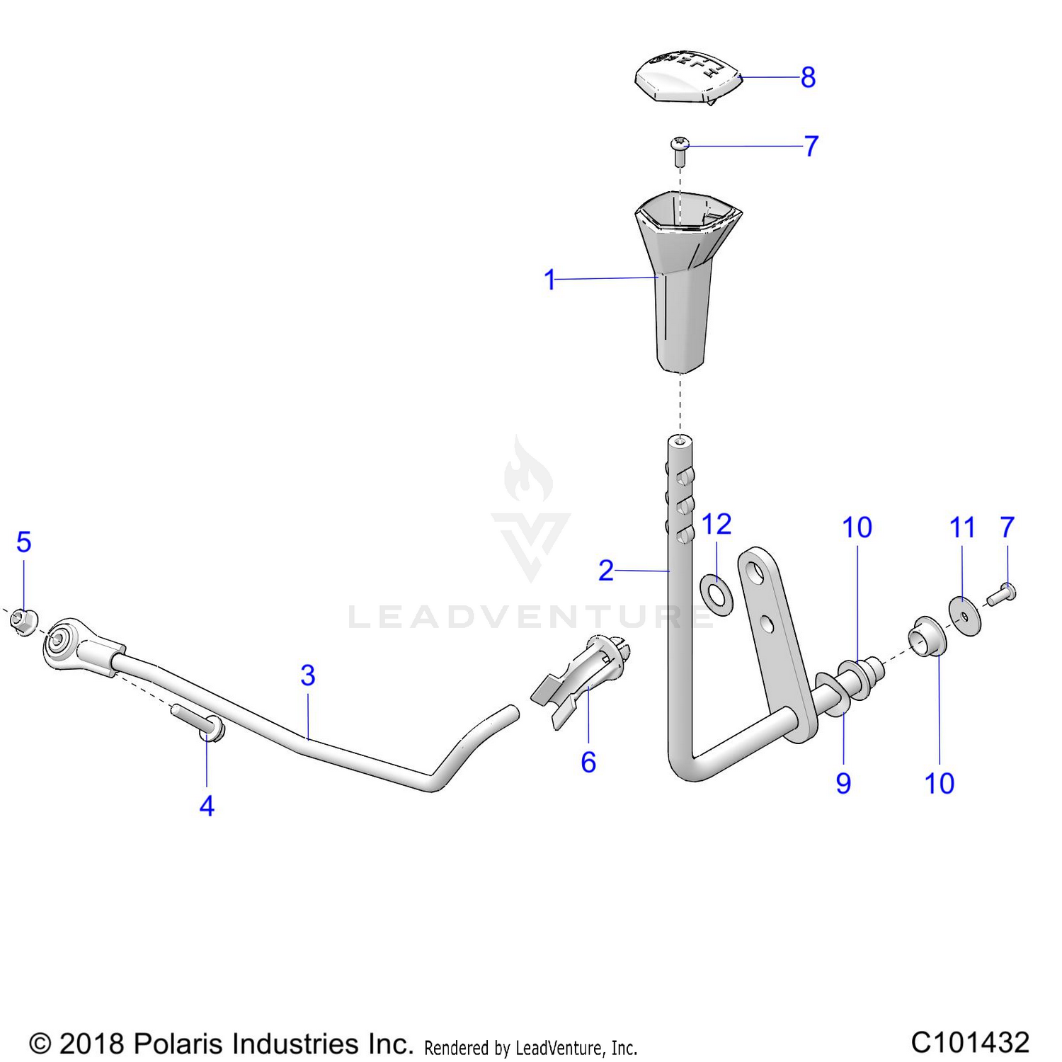 DRIVE TRAIN, GEAR SELECTOR - A26SLE95PJ (C101432)