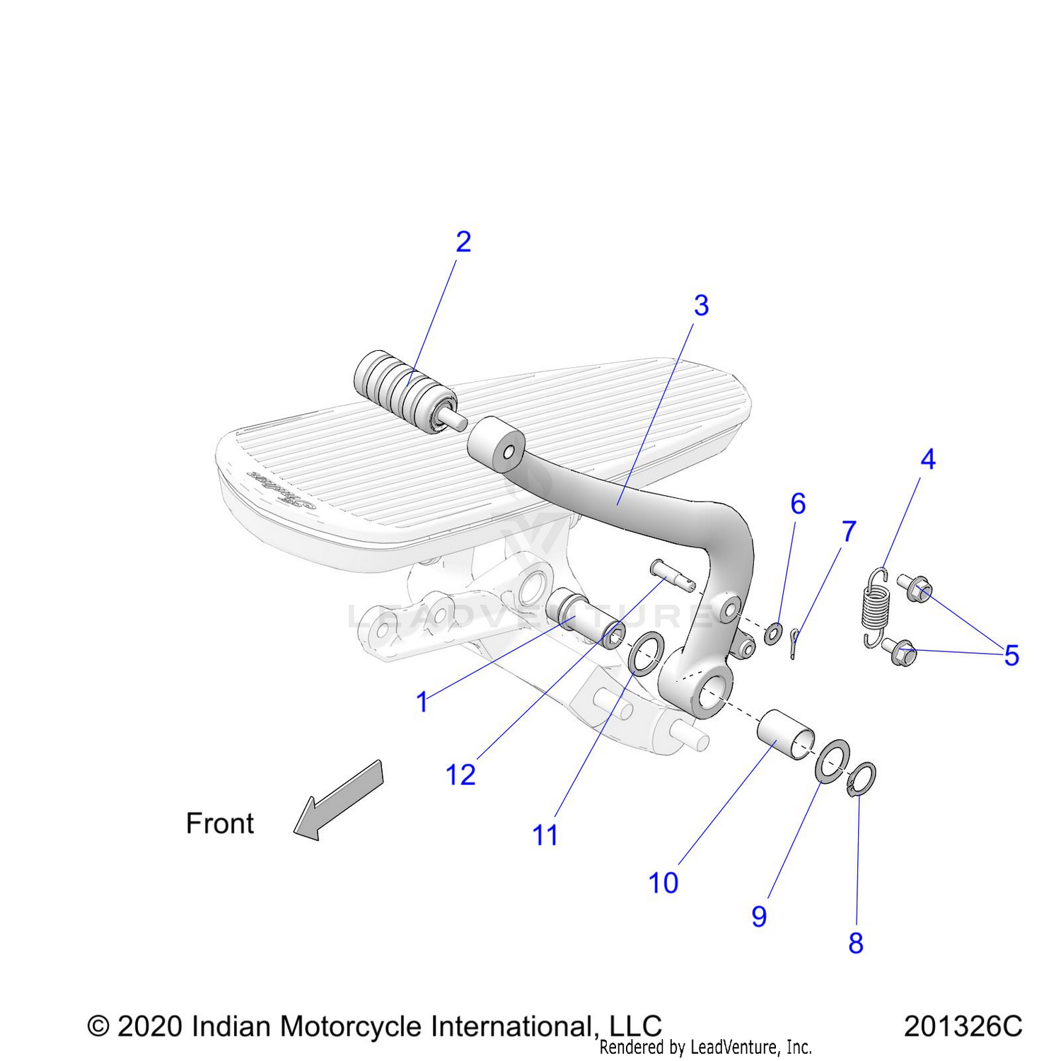 BRAKES, BRAKE PEDAL ASM. - N22DBABH/DBDBH ALL OPTIONS (201326C)