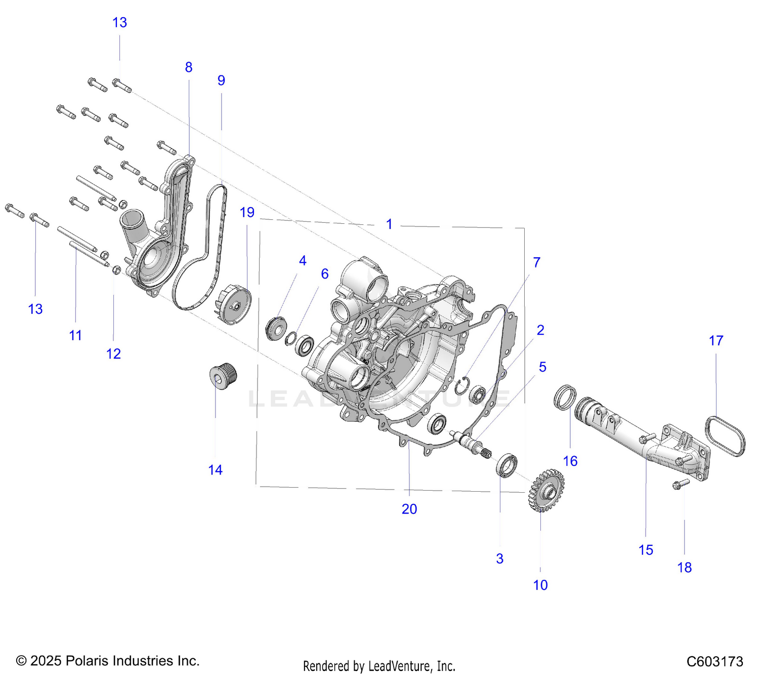 ENGINE, COOLING SYSTEM/WATER PUMP - S26AJE9FSL/AJN9FSL/FSM (C603173)
