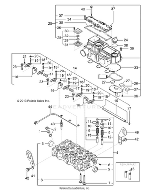 Engine, Cylinder Head And Bonnet - R141d9jda/2d9jda (49brutuscylhd13) Schematic