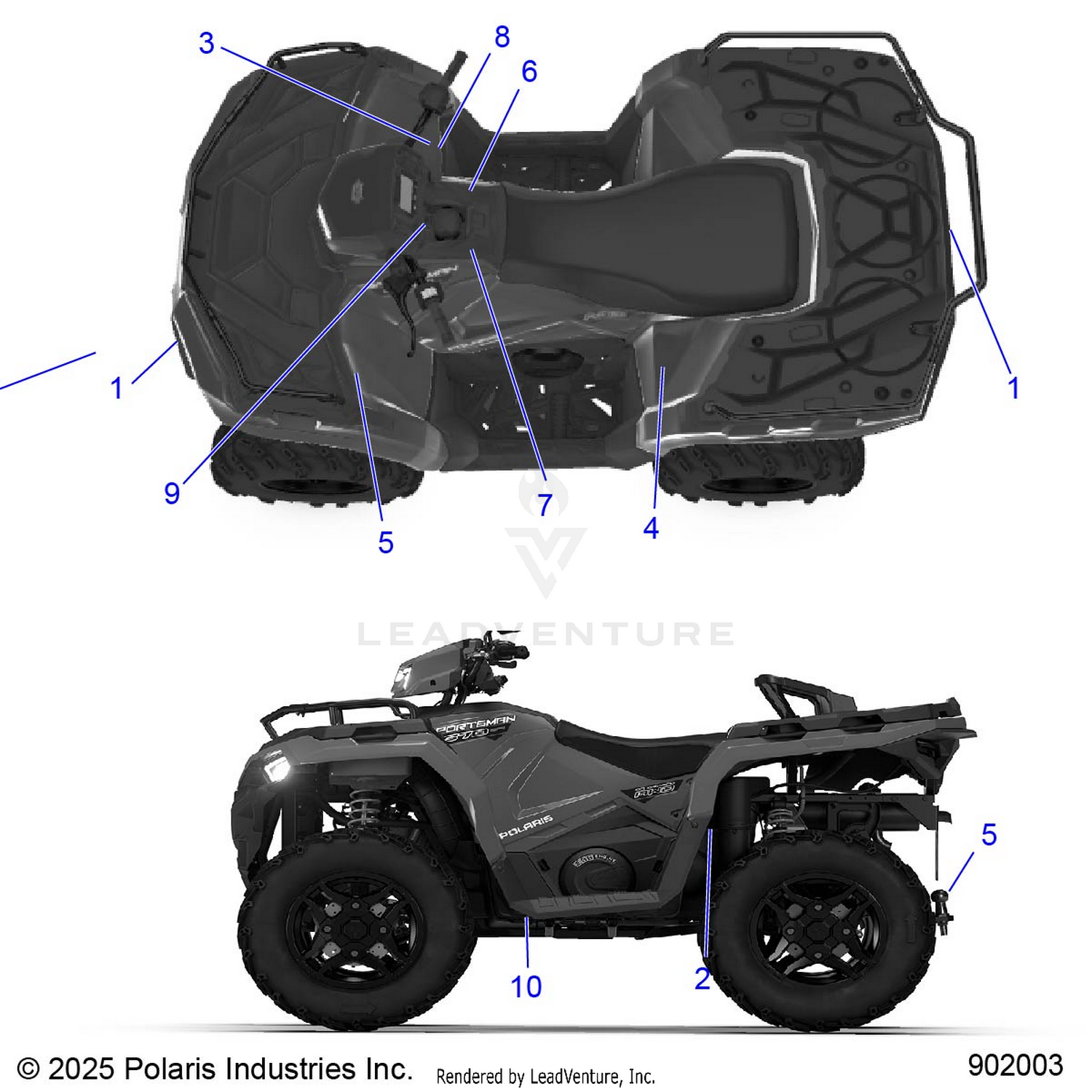 BODY, DECALS, STANDARD - A26SEE57C8/E8 (901053-01)