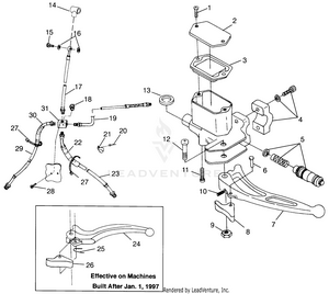 Controls - Master Cylinder/brake Line Xpress 300 W97ca28c And  Xpress 400l (4939603960b013) Schematic