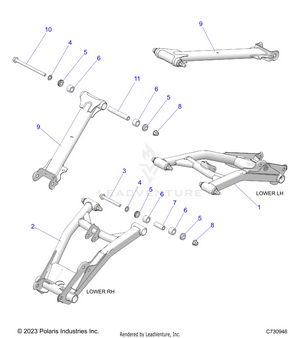 Suspension, Rear Control Arms - R25xaw1rb9/bd/bm (c730946) Schematic