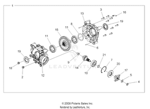 Drive Train, Rear Gearcase Internals (built 12/02/08 And After) - A09zx85/8x All Options (49atvtransintl1332752) Schematic