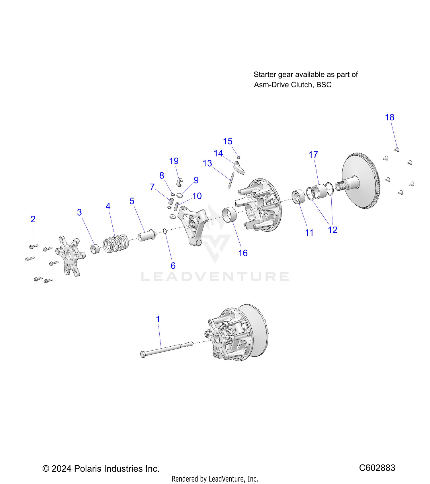 DRIVE TRAIN, CLUTCH, PRIMARY - S26TLG9BS/9BEA (C602883)