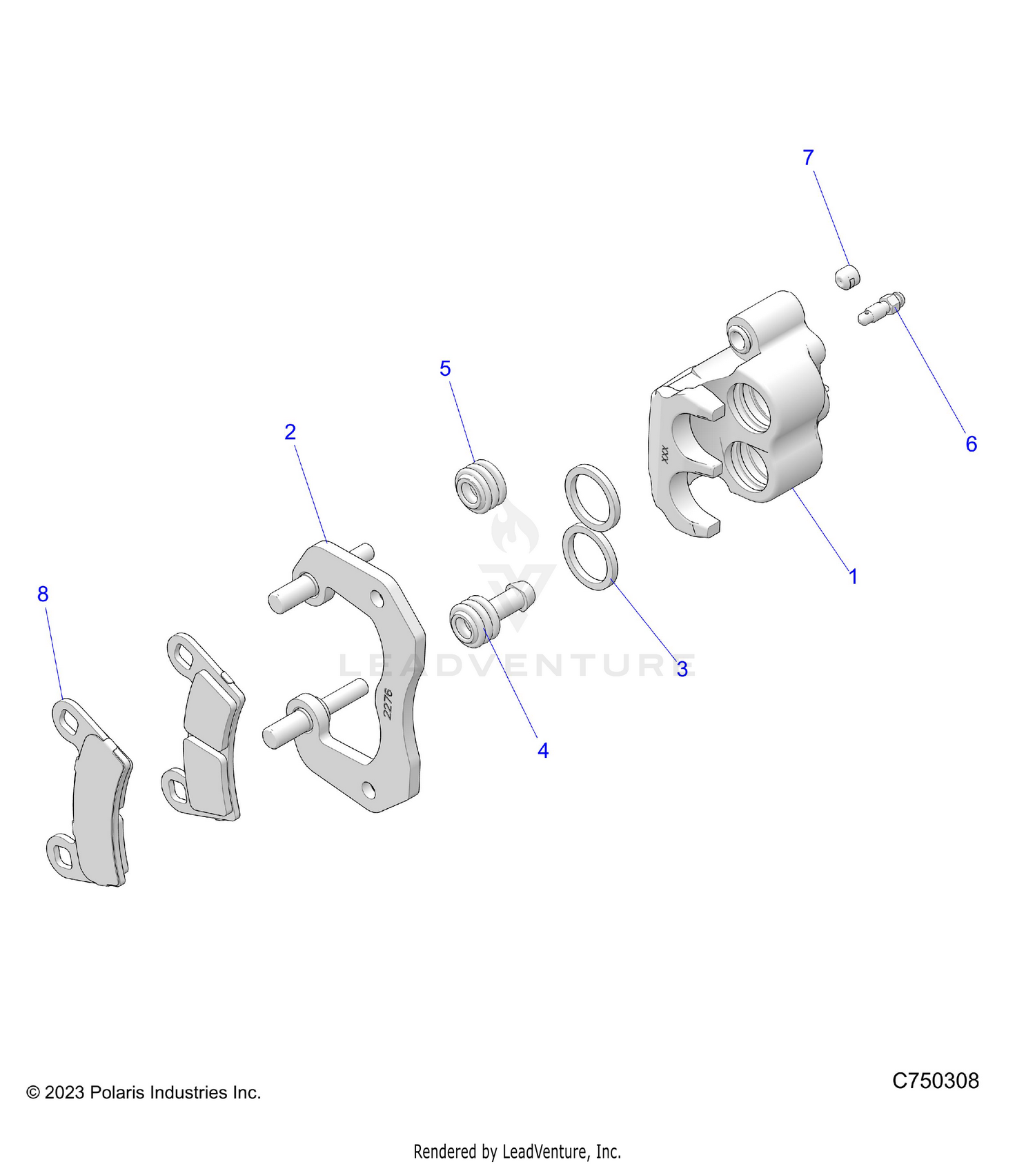 BRAKES, REAR CALIPER - Z26ASE99P5 (C750408)