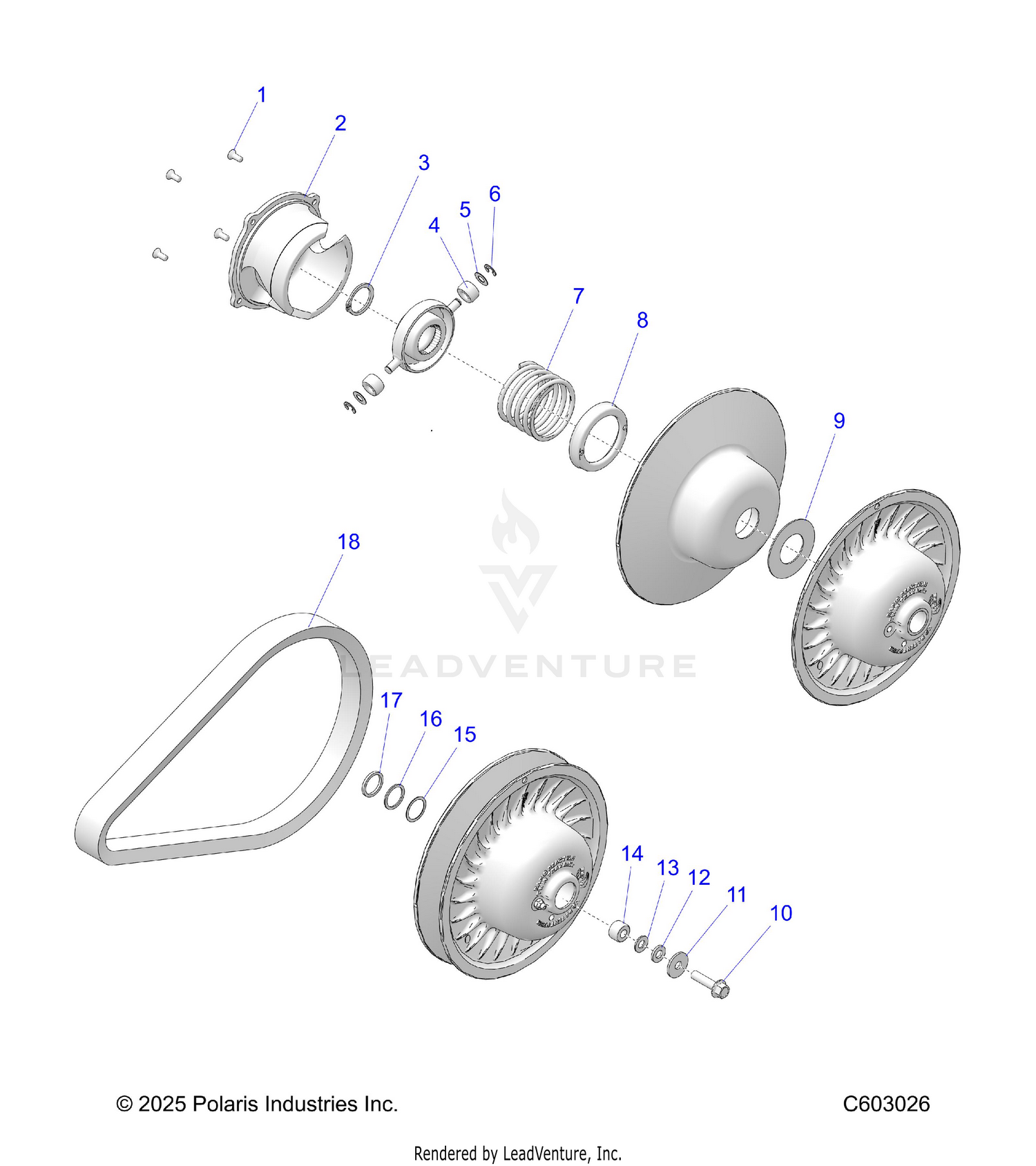DRIVE TRAIN, CLUTCH, SECONDARY - S26TDZ8MS (C603026)