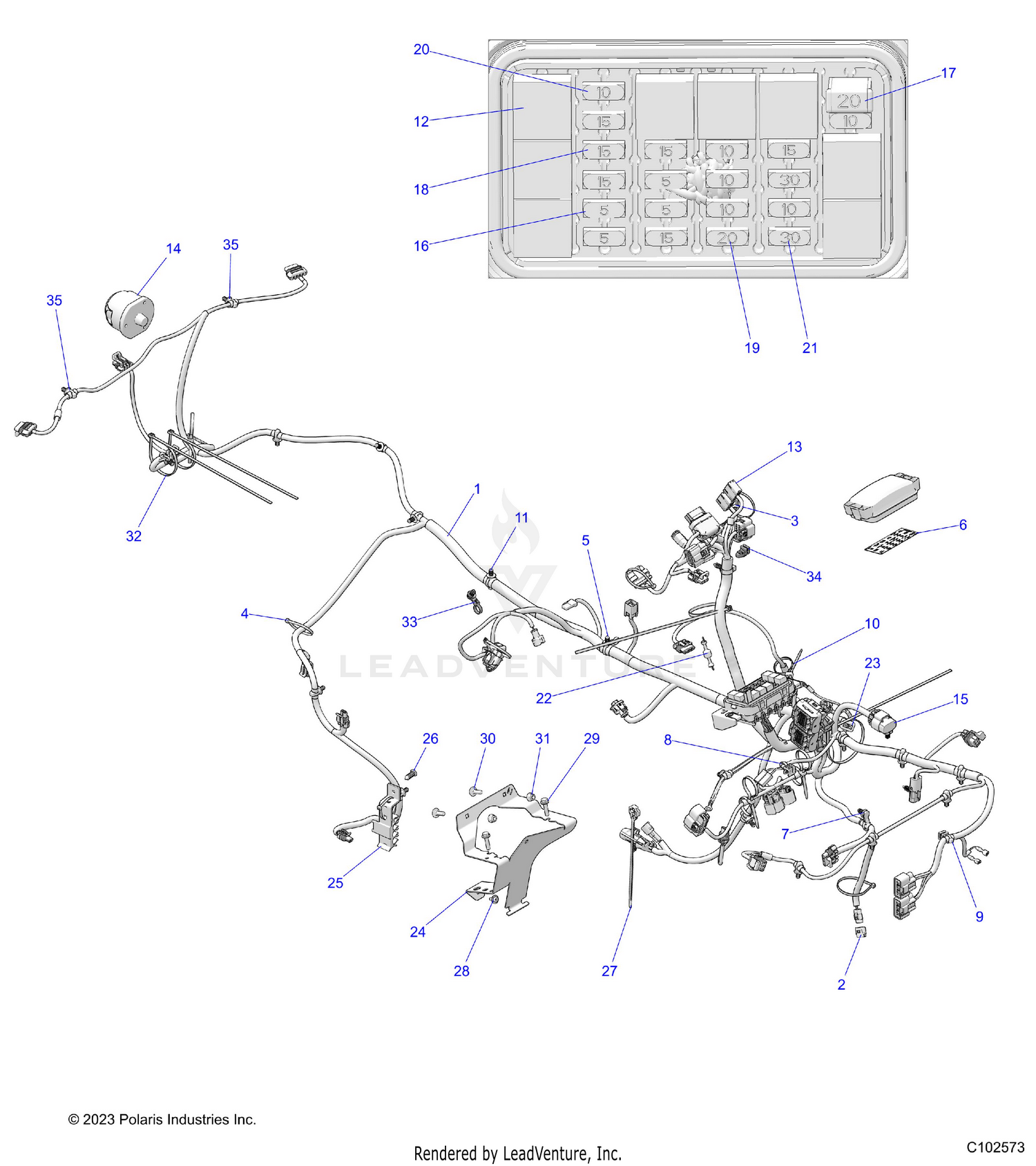 ELECTRICAL, MAIN WIRE HARNESS - A26SEE57C4/E4 (C102573)