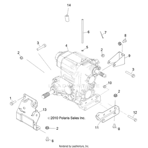 Drive Train, Main Gearcase Mounting - R16raa76aa/aj (49rgrgearcasemtg116x6) Schematic
