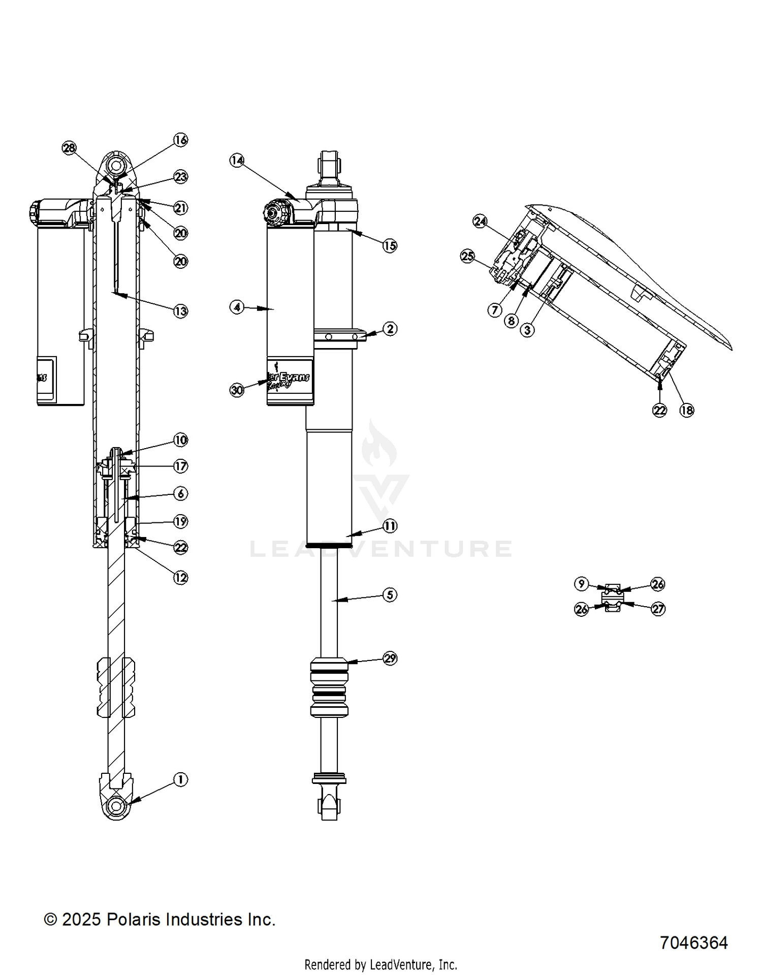 SUSPENSION, REAR SHOCK INTERNALS - Z26NMS99N4 (7046364)