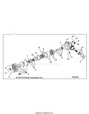 Drive Train, Front Gearcase Internals - R16rtu87a9/ab/b9/bb (700240) Schematic