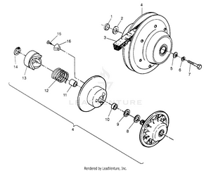 Driven Clutch Assembly 6x6 300 W948730 (4926792679c006) Schematic