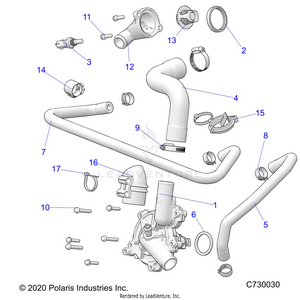 Engine, Waterpump And Bypass - R22t6a99a1/b1 (c730030) Schematic