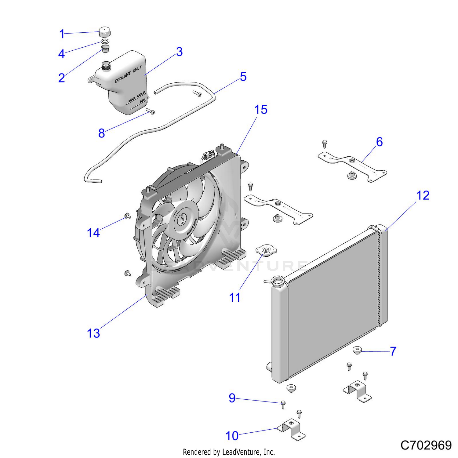 ENGINE, COOLING, RADIATOR - D21BBPD4B4 (C702969)