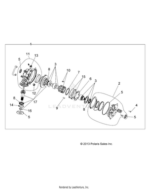 Drive Train, Front Gearcase - A21sez57am/an/bm/bn (1333239) Schematic