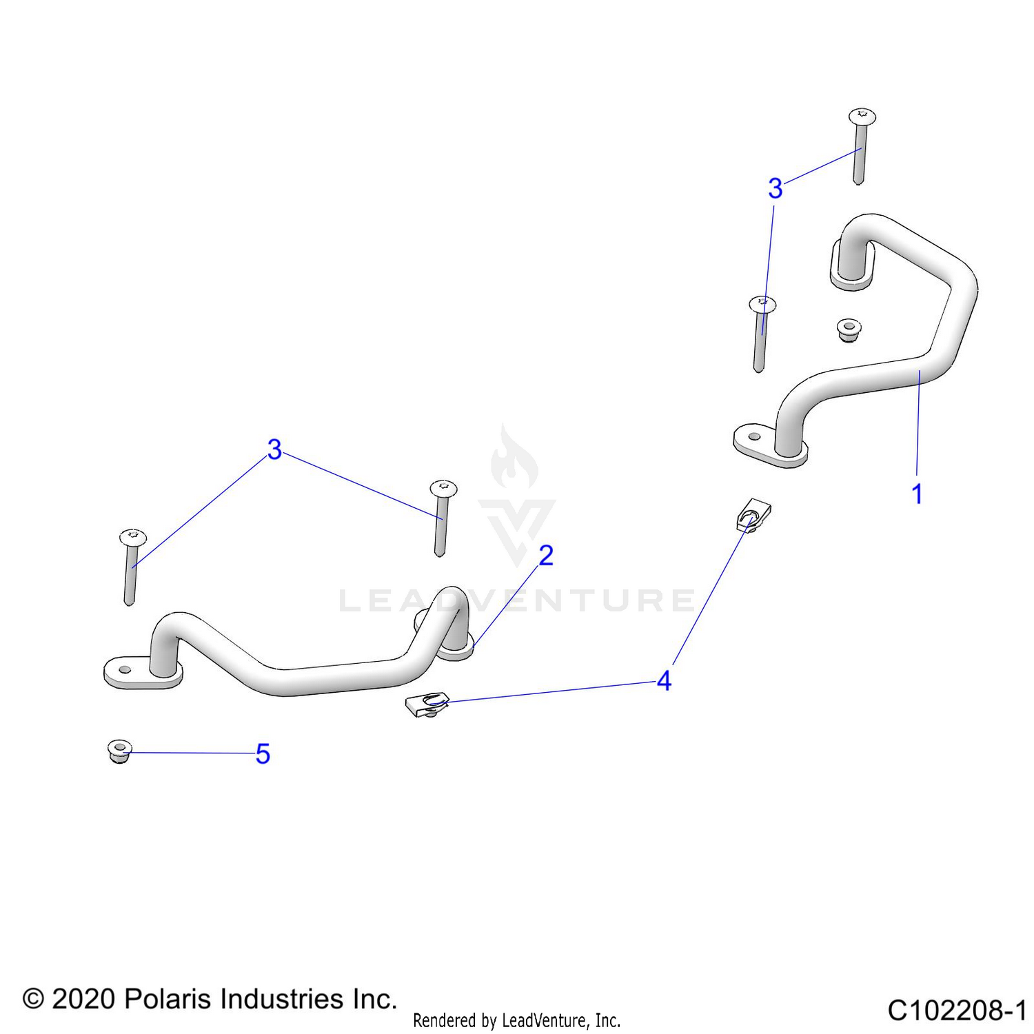 BODY, REAR HANDGRIP - A26SGE95PB (C102208-1)