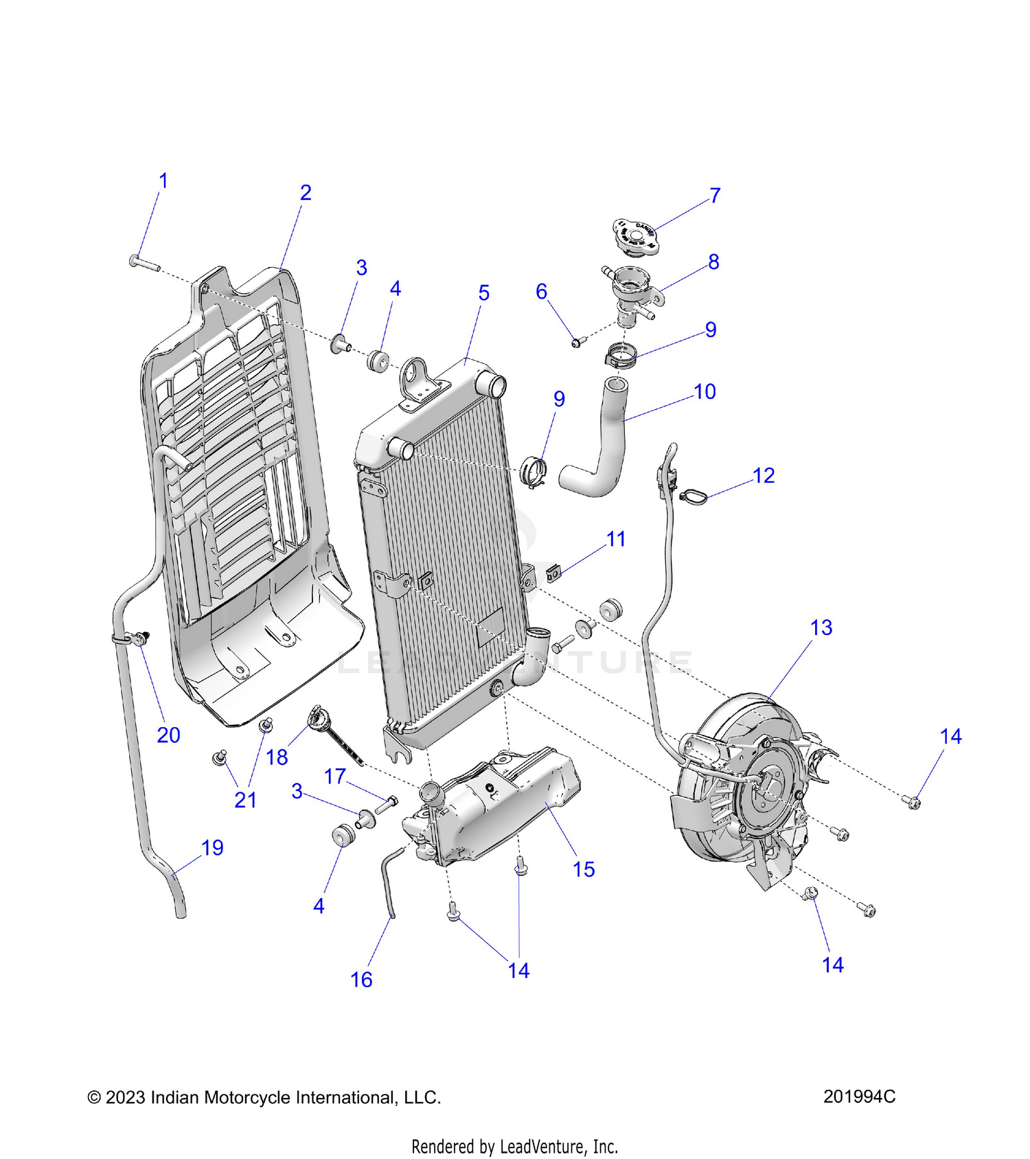 ENGINE, COOLING, RADIATOR, FAN, BOTTLE - N26STC76/STD76 (201994C)
