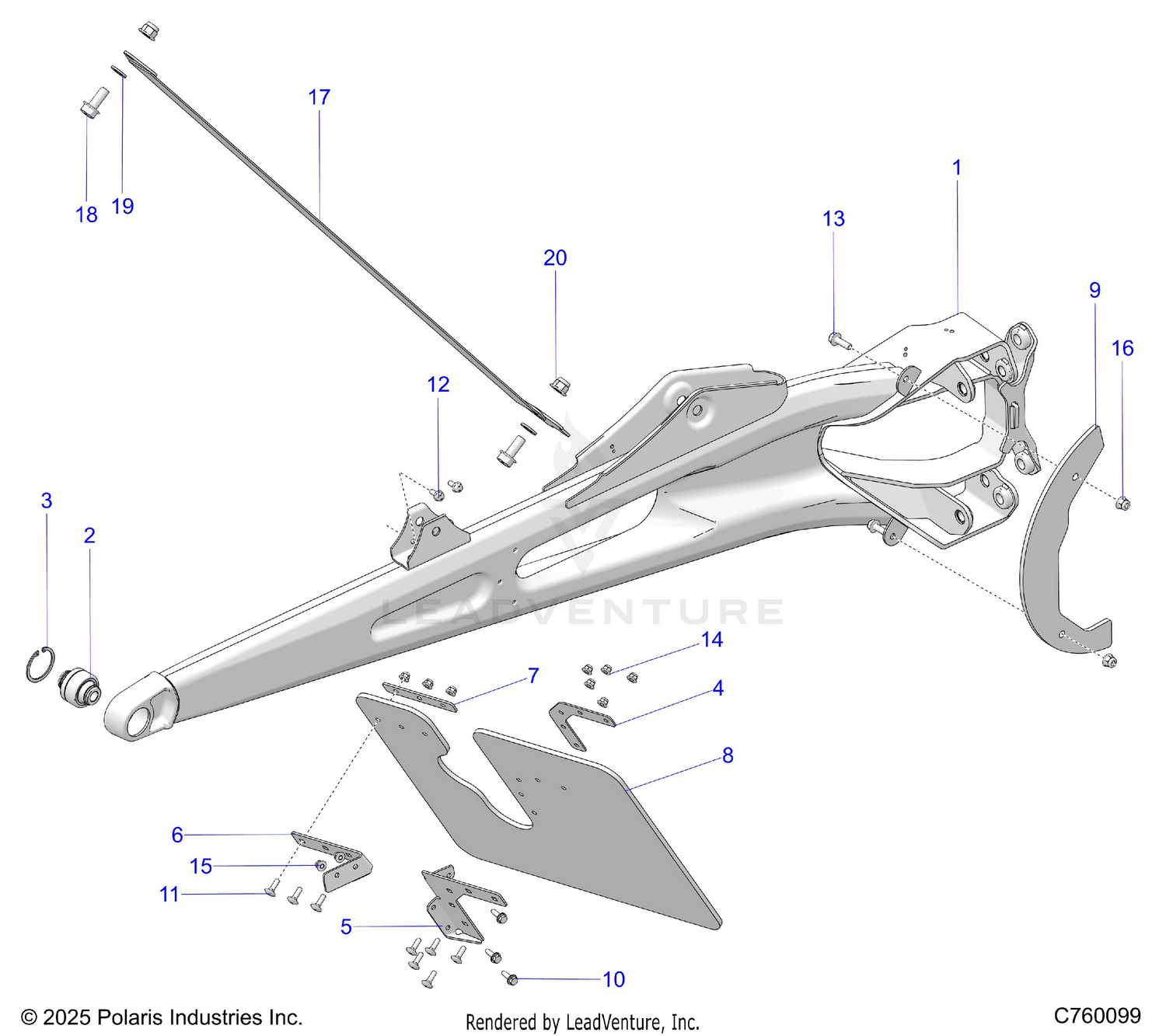 SUSPENSION, REAR TRAILING ARMS - Z26RRL2KAL (C760099)