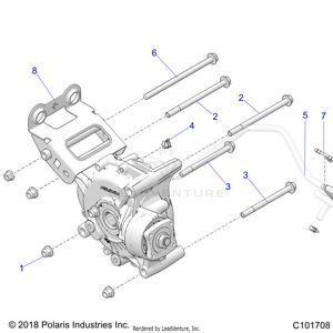 Drive Train, Gearcase Mounting, Rear - A25slz95af (c101708) Schematic
