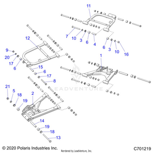 Suspension, Rear Control Arms - R21rrj99a9/b9 (c701219) Schematic