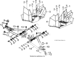 Chassis, A-arm And Footrest - A09fa09aa/ab (49atvsuspfrt07otlw90) Schematic