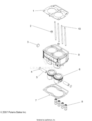 Engine, Piston And Cylinder - R08vh76ad/ag (49atvcylinder08vista) Schematic