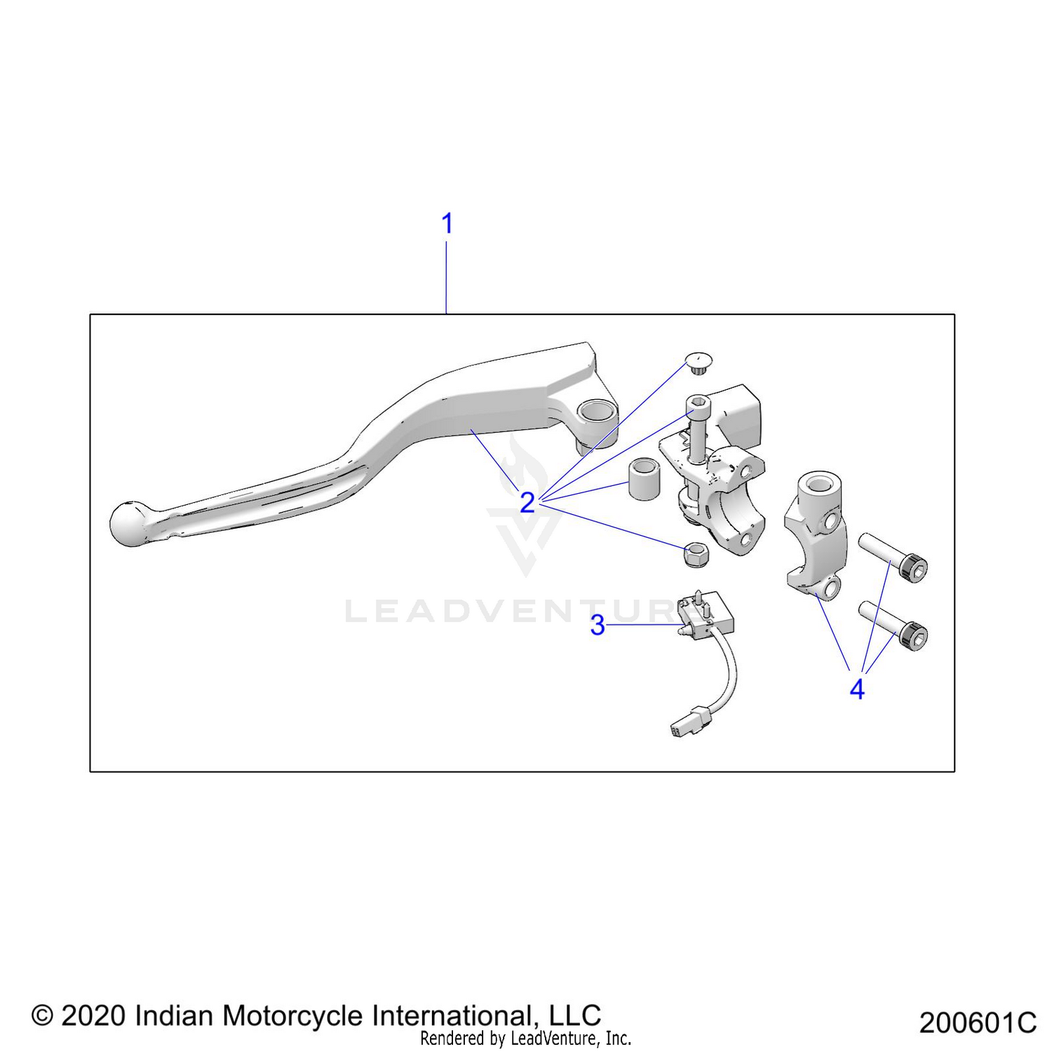 CONTROLS, CLUTCH LEVER ASM. - N22RTT22 (200601C)
