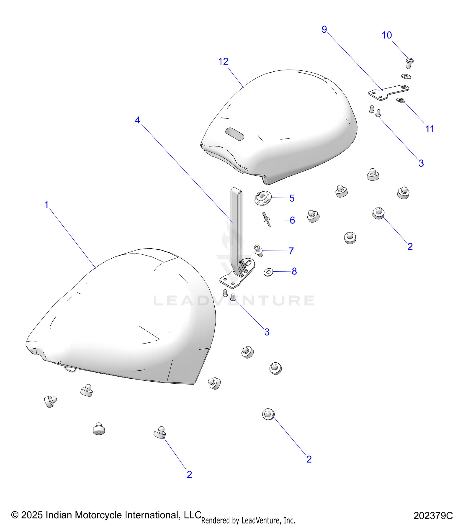 BODY, SEAT ASM. - N26DBDBH/DBGBH ALL OPTIONS (202379C)